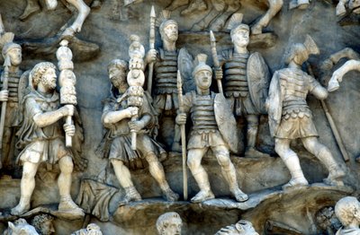 Roman Soldiers Taking Part in Decursio, the Ritual Circling of Funeral Pyre by Unbekannt