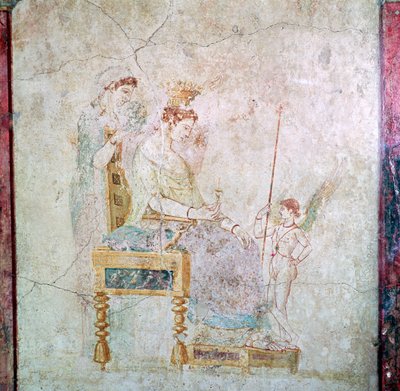 Roman Wall-Painting of Aphrodite, Eros, and One of the Graces, 1st Century by Unbekannt