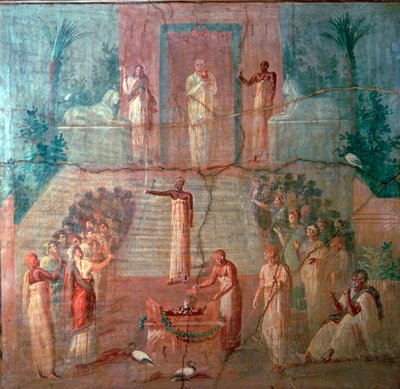 Roman Wall-Painting of Priests of Isis Worshipping, 1st Century by Unbekannt