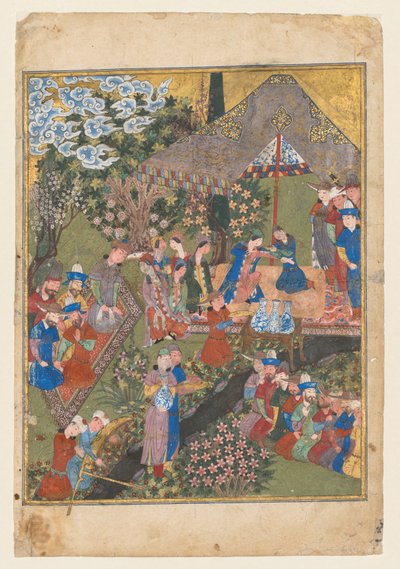 Royal Feast in a Garden, c. 1440 by Unbekannt