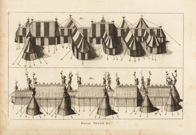 Royal tents pitched for the meeting of King Henry VIII and King Francis I of France near Ardres 1520 by Unbekannt