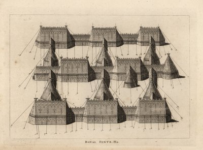 Royal Tents Pitched for the Meeting of King Henry VIII and King Francis I of France Near Ardres 1520 by Unbekannt