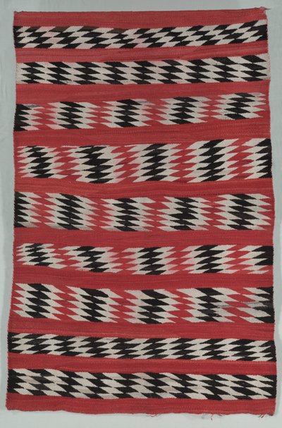 Rug Banded with Diamond Stripes, c. 1890-1900 by Unbekannt