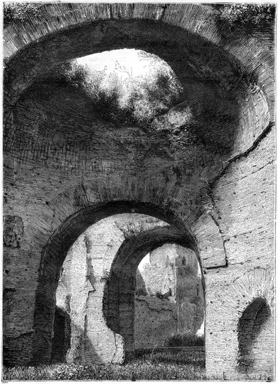 Ruins of the thermal baths of Caracalla, Rome, 1886 by Unbekannt