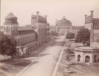 Rumi Darwaza and gateway of the Bara Imambara left with 