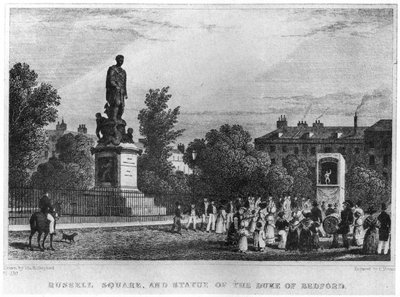 Russell Square and the Statue of the Duke of Bedford, London, 19th Century, 1907 by Unbekannt