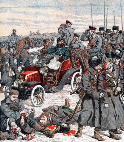 Russian General Directing the Campaign from His Car, Russo-Japanese War, 1904 by Unbekannt