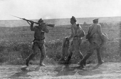 Russian Soldier Assaulting His Retreating Comrade, Ternopil, Ukraine, First World War by Unbekannt