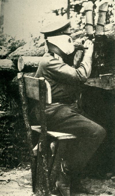 Russian Soldier Using a Periscope Rifle, First World War by Unbekannt