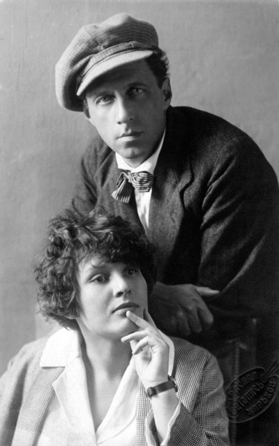 Russian Theatre Director Vsevolod Meyerhold and His Wife, Actress Zinaida Raikh, early 1920s by Unbekannt