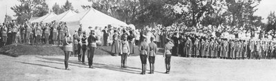 Russian Troops Saluting Tsar Nicholas II, Krasnoye Selo by Unbekannt