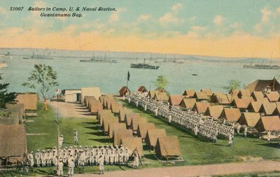 Sailors in Camp, US Naval Station, Guantanamo Bay, c1911 by Unbekannt
