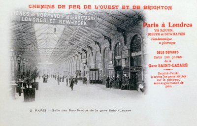 Saint-Lazare Station, Paris, c1900 by Unbekannt