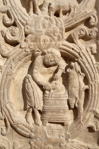 Saint Denis Basilica, Central Portal, Agricultural Calendar by Unbekannt