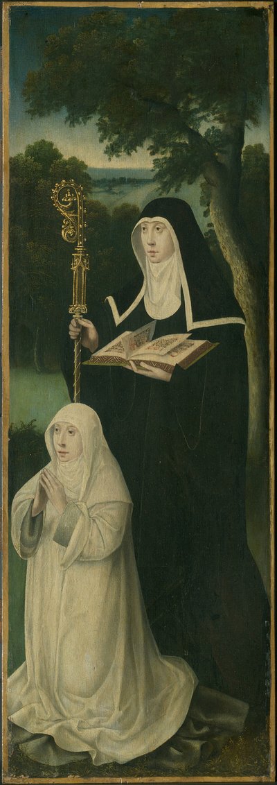 Saint Gertrude of Nivelles and an Augustinian Canoness by Unbekannt