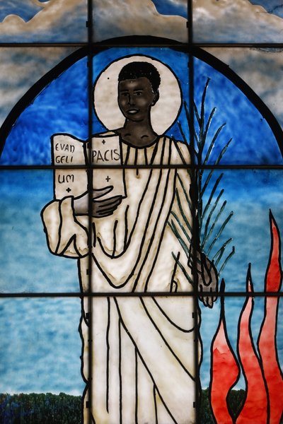 Saint Kiriwawanvu Depicted on Stained Glass, Lome, Togo by Unbekannt