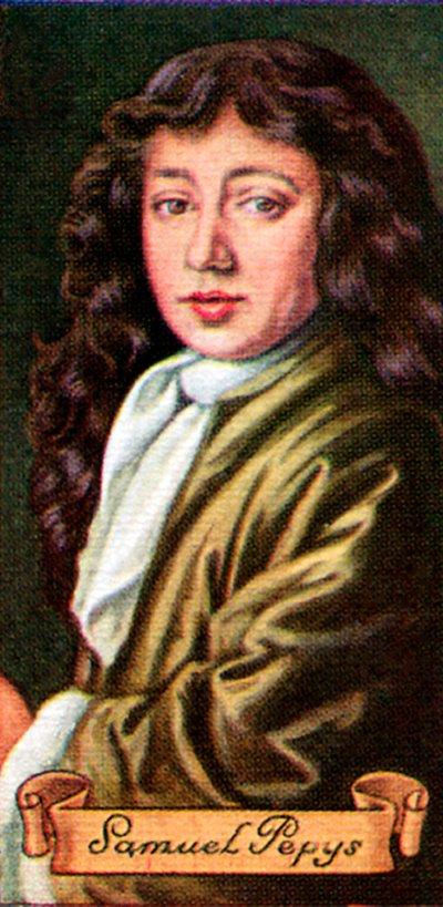 Samuel Pepys, taken from a series of cigarette cards, 1935 by Unbekannt