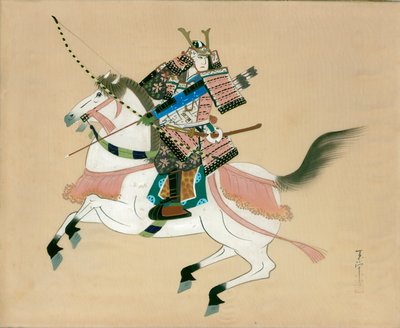 Samurai Warrior riding a horse by Unbekannt