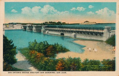 San Antonio Bridge and Fort Geronimo, San Juan by Unbekannt