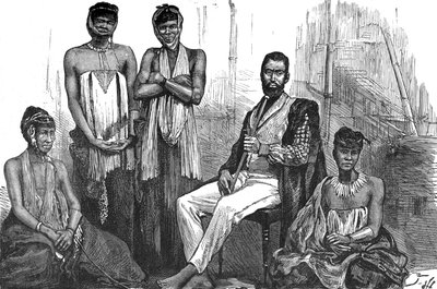 Sandilli, Chief of the Gaikas and his Wives by Unbekannt