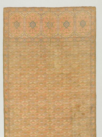 Sash with Floral Field and End Panels on a Gold Ground by Unbekannt