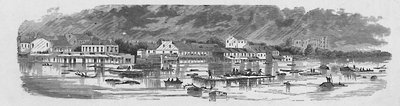 Scene at Baton Rouge during the Floods of 1874 by Unbekannt