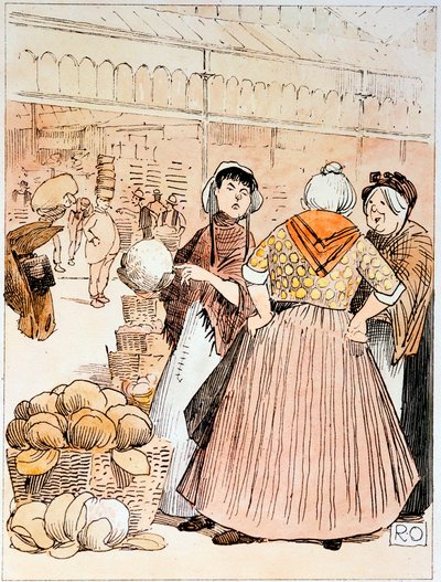 Scene at Covent Garden Fruit and Vegetable Market, London, Early 20th Century by Unbekannt