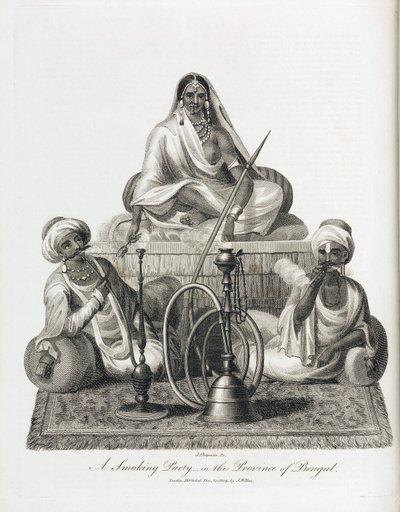 Smoking Scene in Bengal Province (India) by Unbekannt