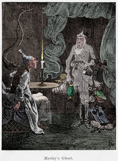 Scene from A Christmas Carol by Charles Dickens by Unbekannt