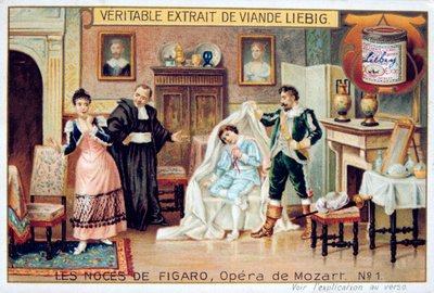 Scene from Mozarts opera The Marriage of Figaro by Unbekannt