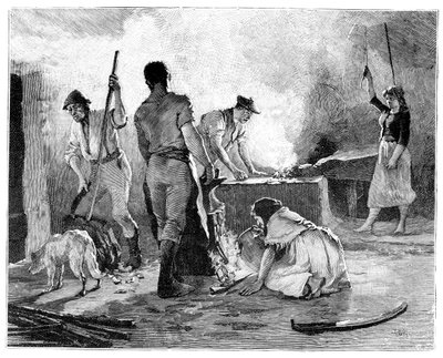 Scene from the Young Irelander Rebellion of 1848 by Unbekannt