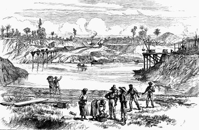 Scene from the de Lesseps Attempt to Dig the Panama Canal by Unbekannt