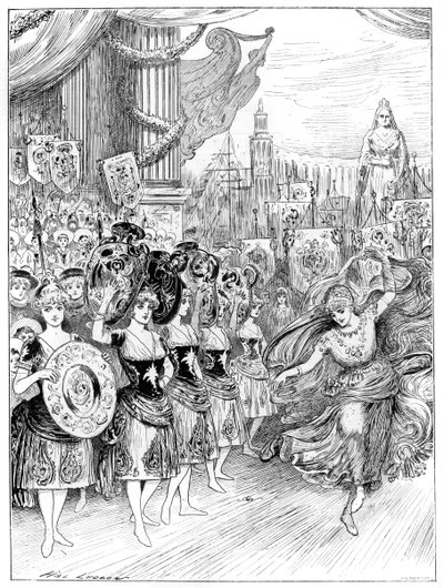 Scene from the Pantomime The Forty Thieves at Dury Lane Theatre, London by Unbekannt
