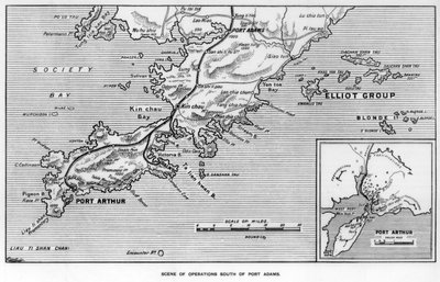 Scene of operations south of Port Adams, Manchuria, Russo-Japanese War by Unbekannt