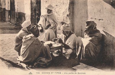Scenes Et Types - A Game of Dominos, c1900 by Unbekannt