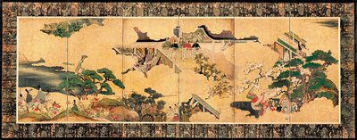 Scenes from The Tale of Genji, 17th century by Unbekannt