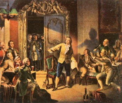 Schiller Reads His First Play, The Robbers by Unbekannt