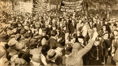 Scottish Marchers, Means Test Protests, Hyde Park, London by Unbekannt