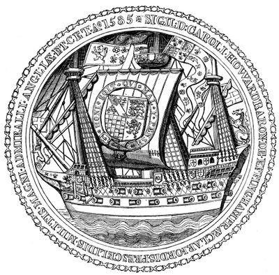 Seal and Autograph of the Lord High Admiral, Charles, Lord Howard of Nottingham by Unbekannt