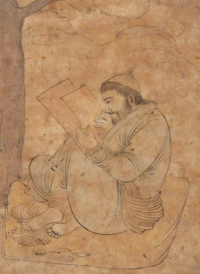 Seated Man Painting or Writing by Unbekannt