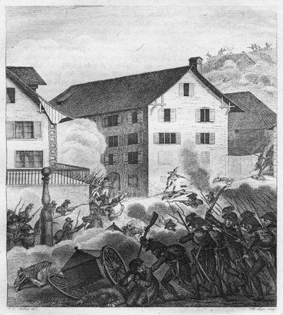 Second Battle of Zurich, Fighting Scene at the Central by Unbekannt