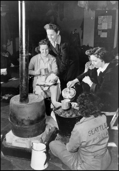 Second World War: on a British air base where a unit of WAC (Women