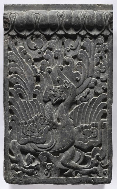 Section of a Coffin Platform: Phoenix, 550-577 by Unbekannt