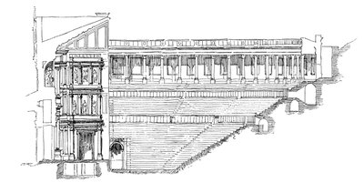 Section of the Gallo Roman Theatre at Orange, Provence, France by Unbekannt