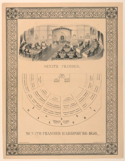Senate Chamber, Harrisburg, Pennsylvania by Unbekannt