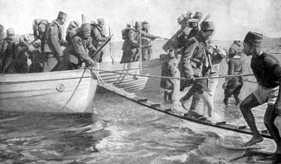 Senegalese Soldiers Embarking on the Egyptian Coast, World War I by Unbekannt