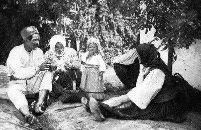 Serbian Family Telling the Story of Routing the Austrians from Bosnia, First World War by Unbekannt
