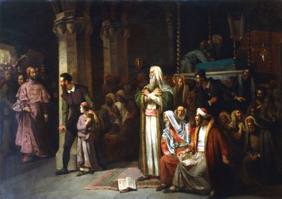 Service in the Synagogue During the Reading from the Torah by Unbekannt