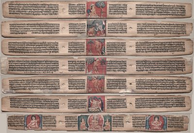 Seven Leaves from a Manuscript of the Gandavyuha-sutra by Unbekannt