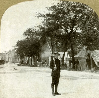 Seventh Regiment National Guards Camped in Lincoln Square, Oakland, Cal. by Unbekannt